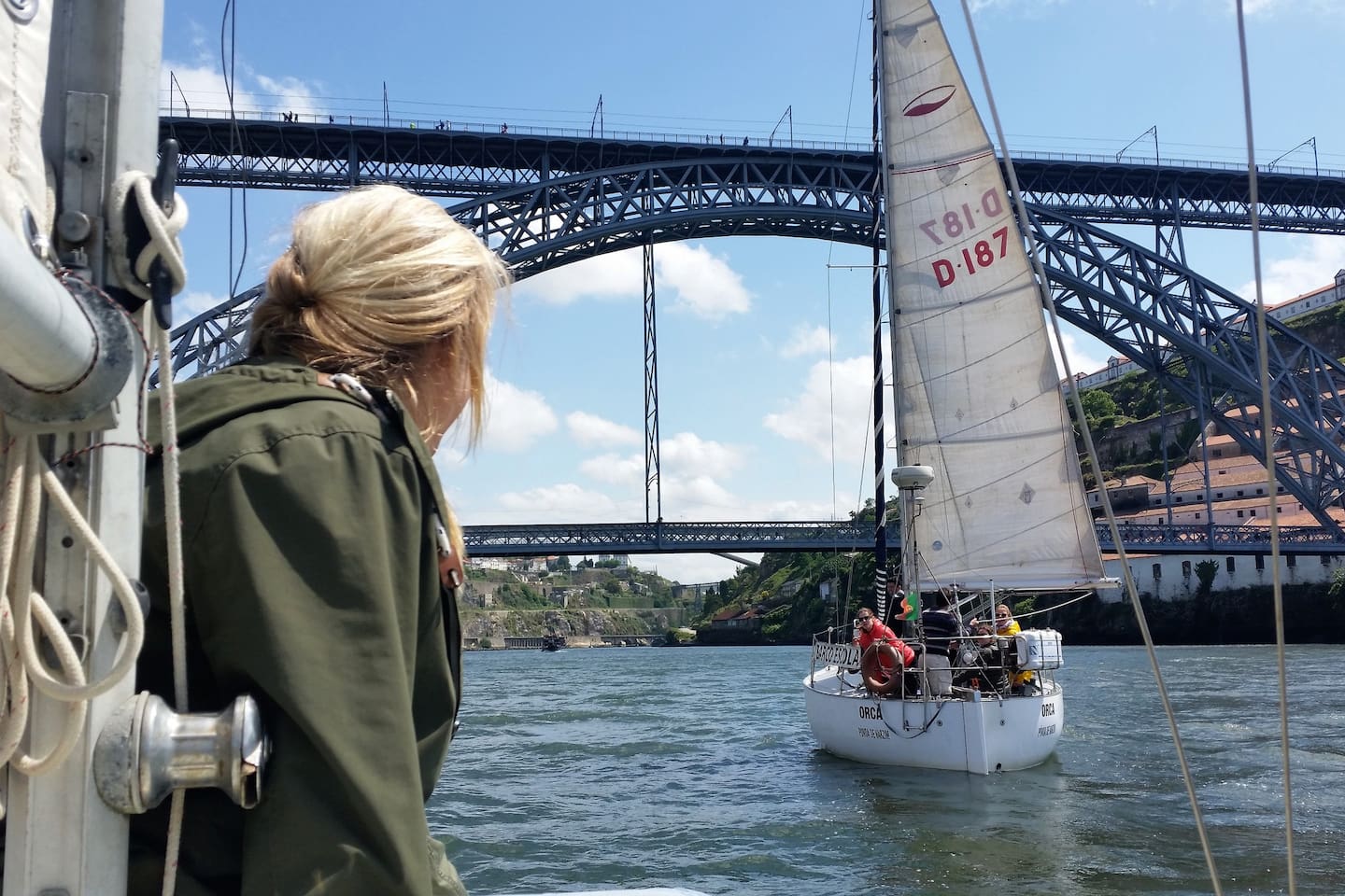 Traditional rabelo boats on the Douro River, Porto